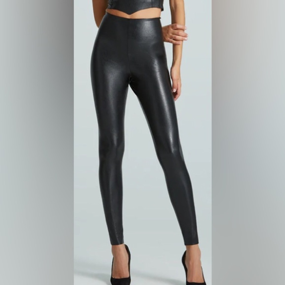 Commando Black Faux Leather High Rise Legging | Medium